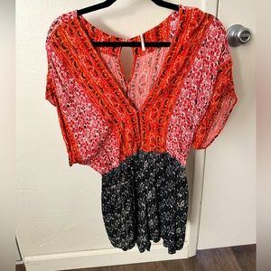 Free people printed romper size XS